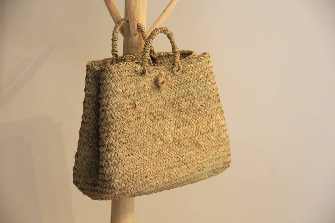 Moroccan Basket, French Baskets, Straw Natural Handbag