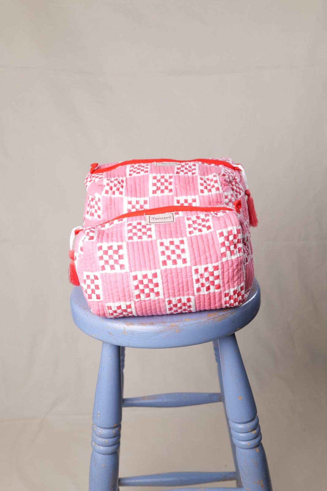 twizzell Quilted Wash Bag - Checkerboard: Medium