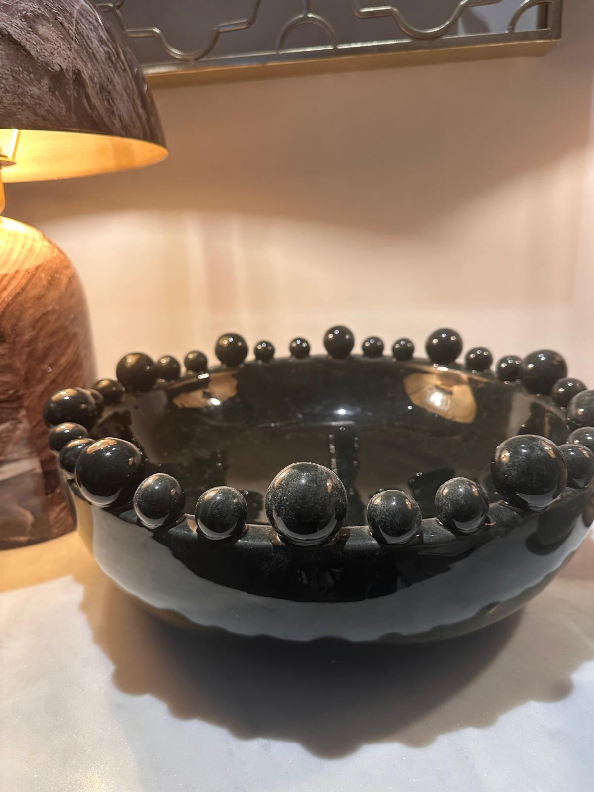 Black Bobble Edge Bowl