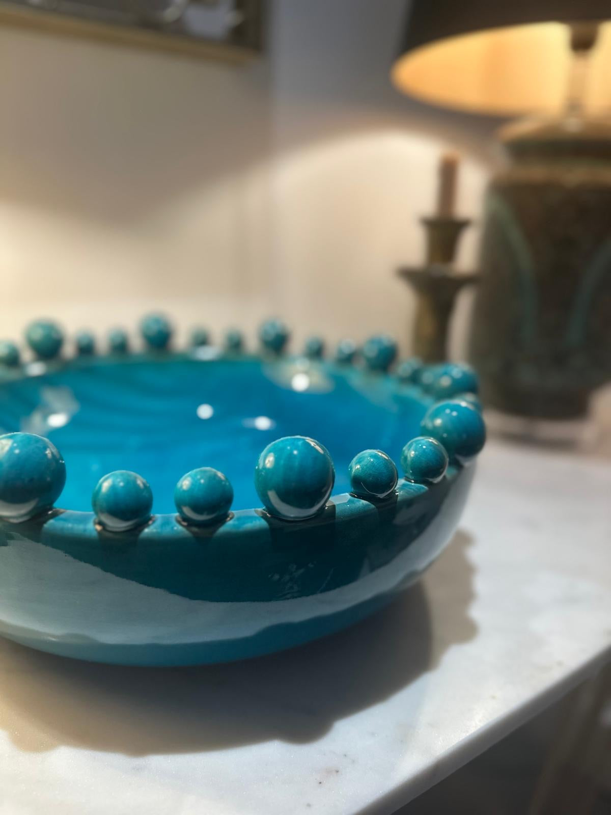 Aqua Bobble Edge Bowl