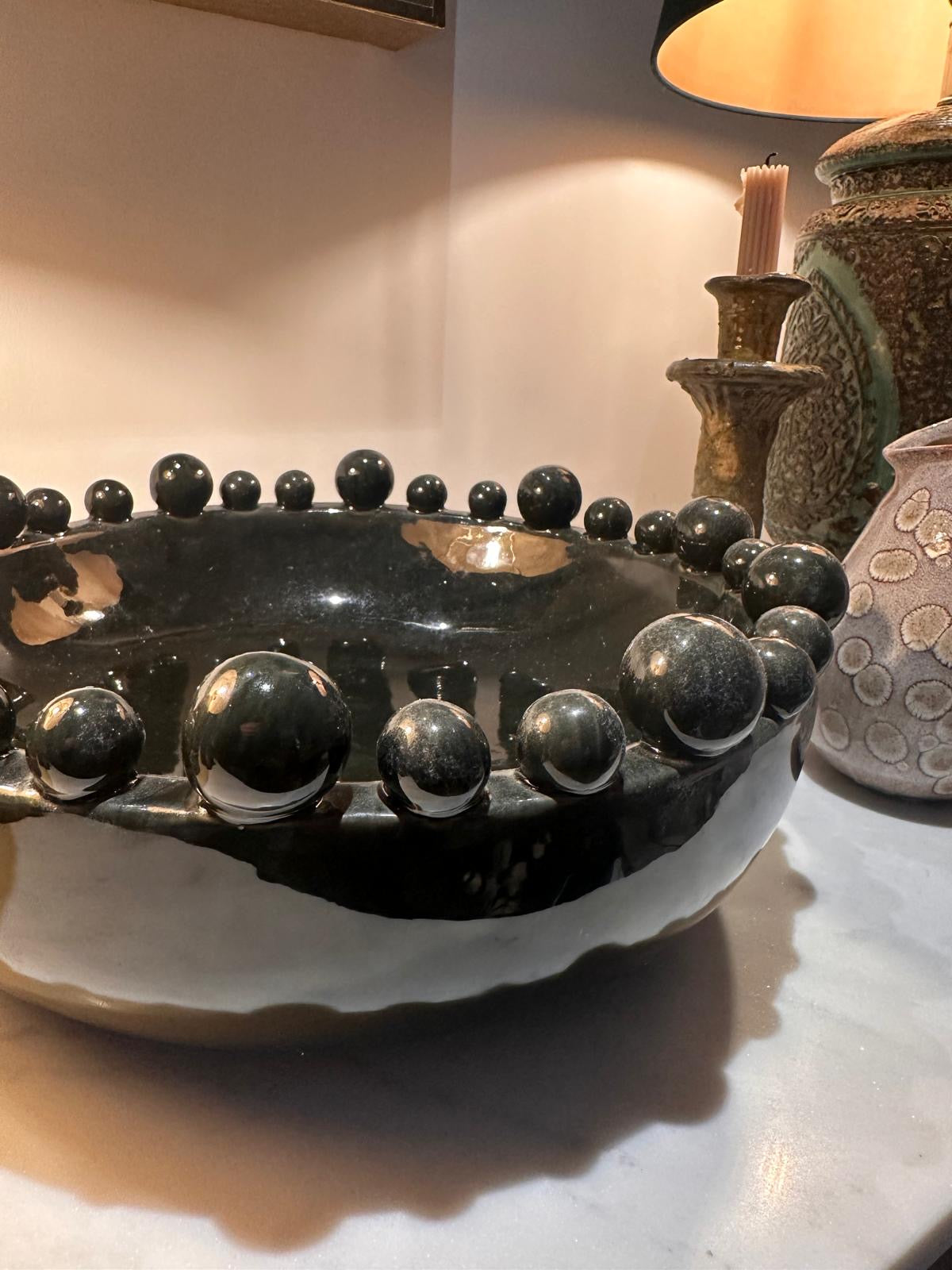 Black Bobble Edge Bowl