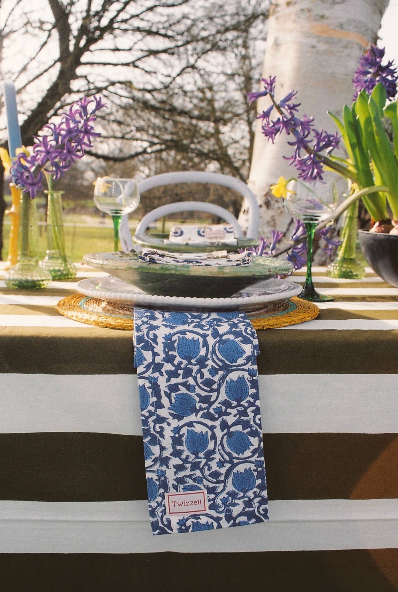 Blue Zucchini Napkin x 4