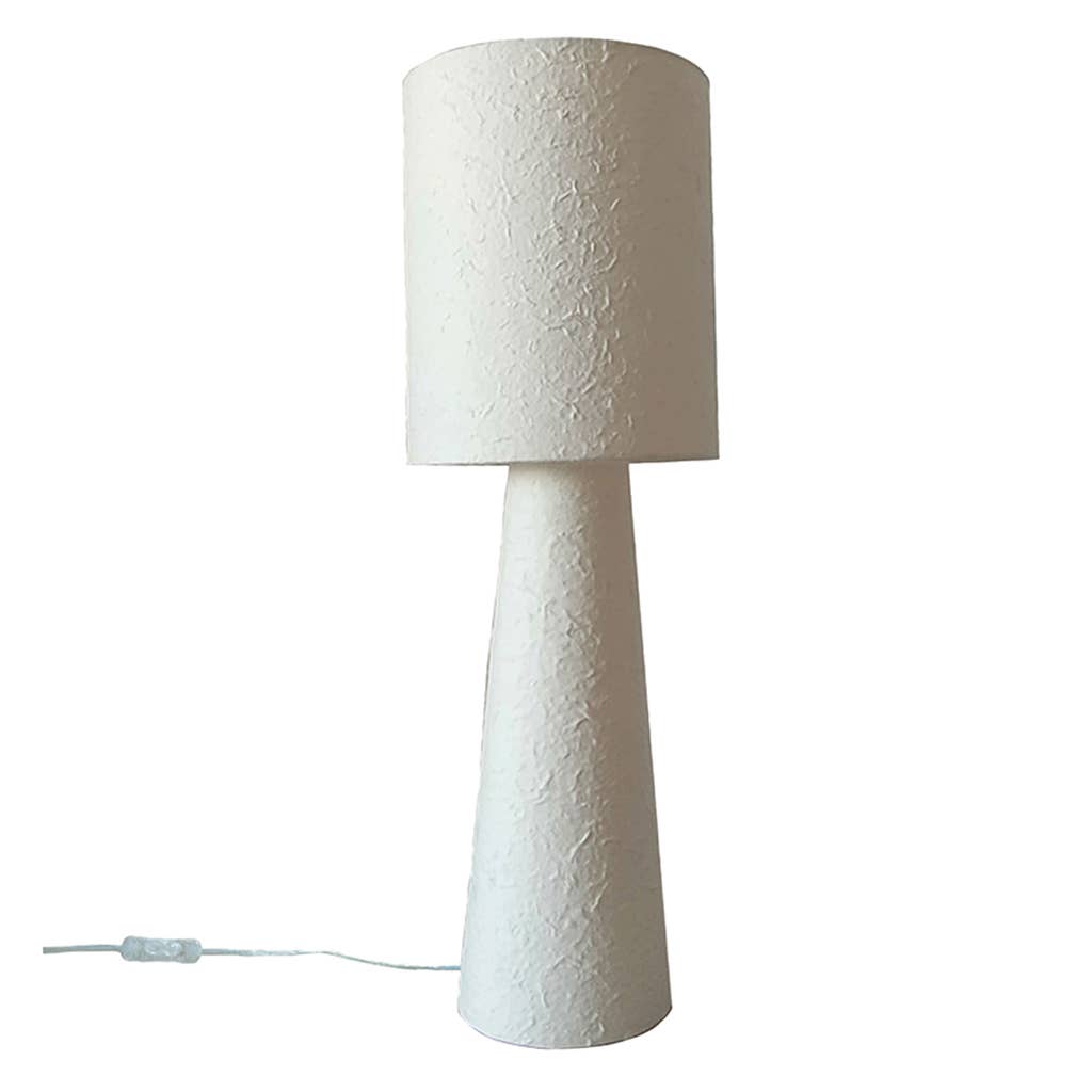 Saturn paper-mâché lamp, large, white, D21 H62 cm