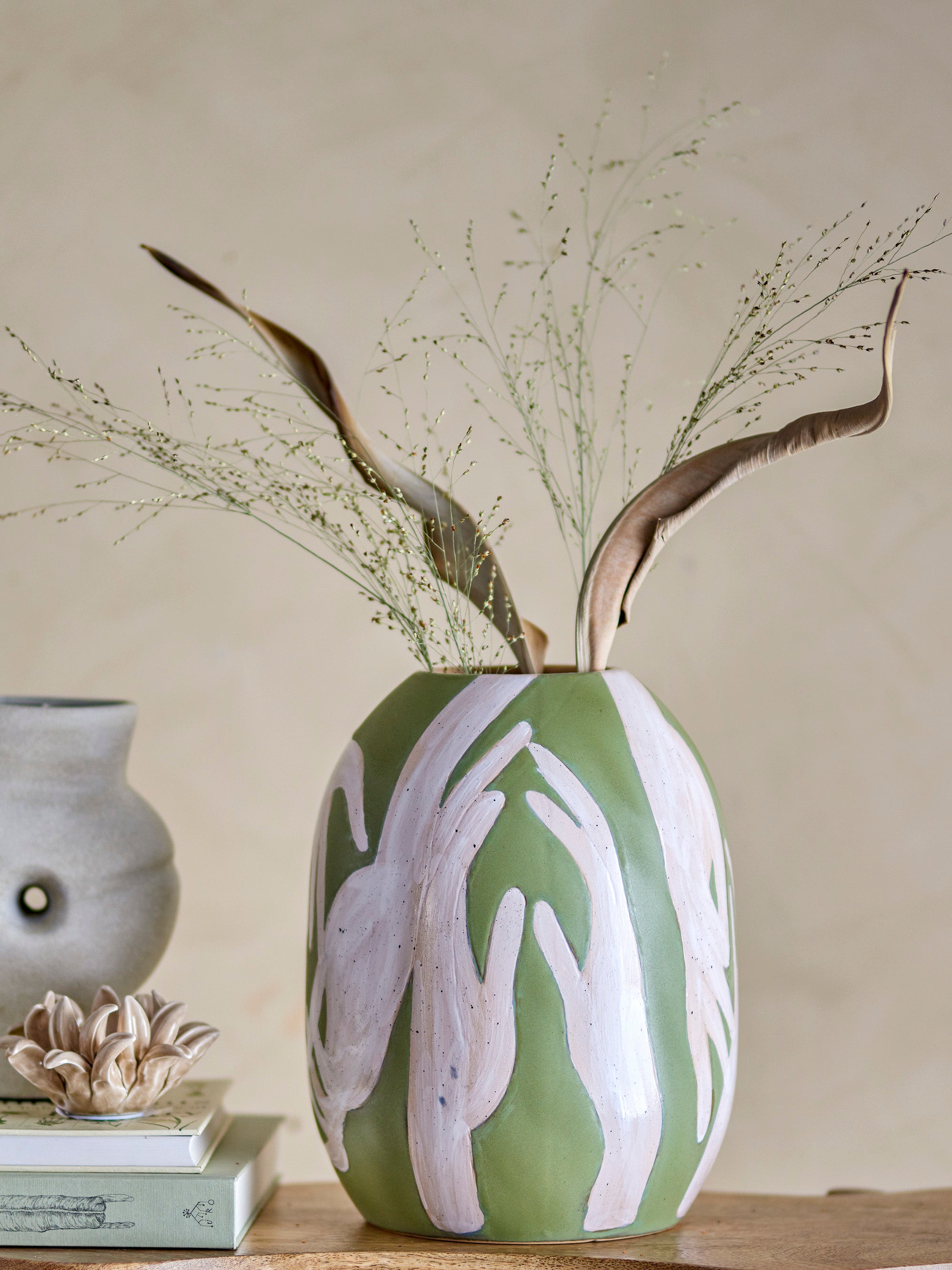 Adalena Deco Green Vase