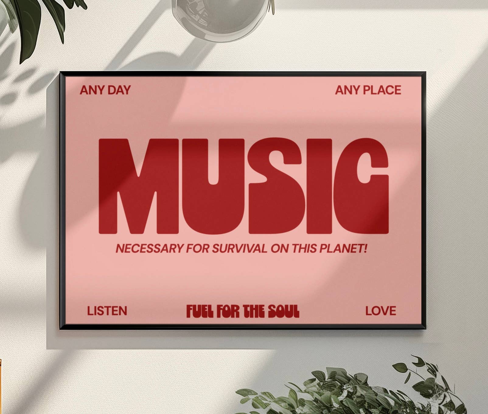 Music Typography print: A3