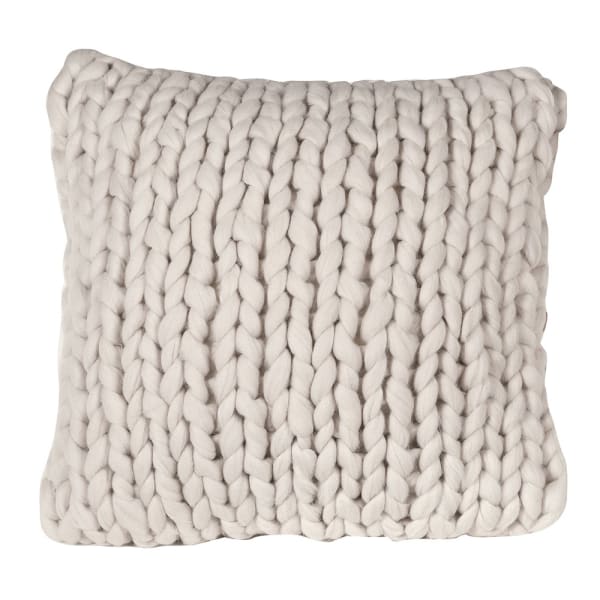 Beige Iceland Yarn Cushion Cover