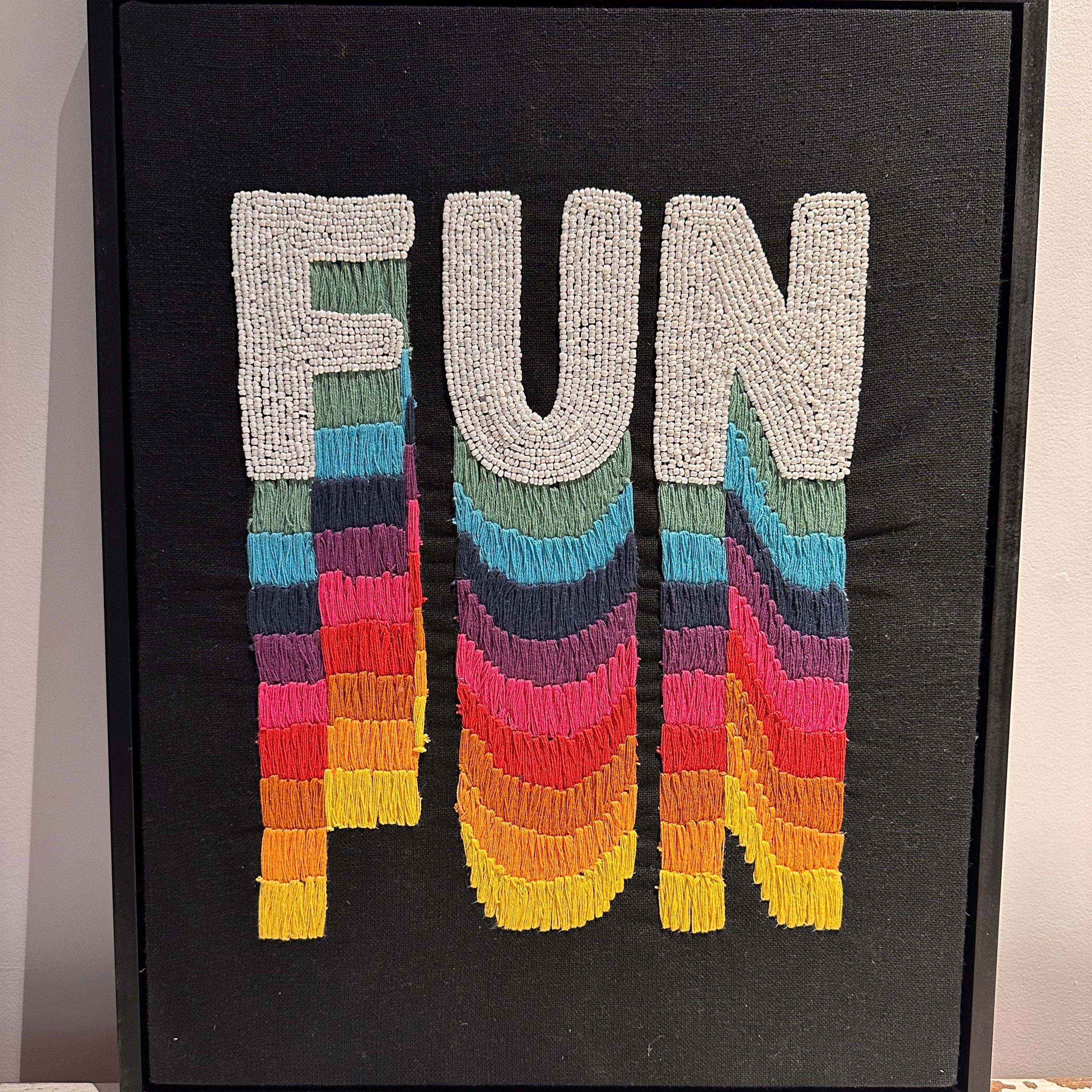 Embroidered ‘fun’ Art Work
