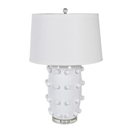 Textured table ceramic lamp