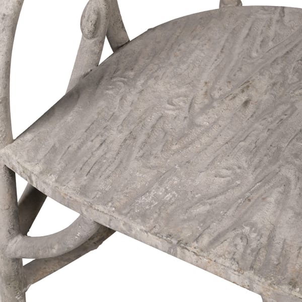 Rustic Faux Bois Iron Chair