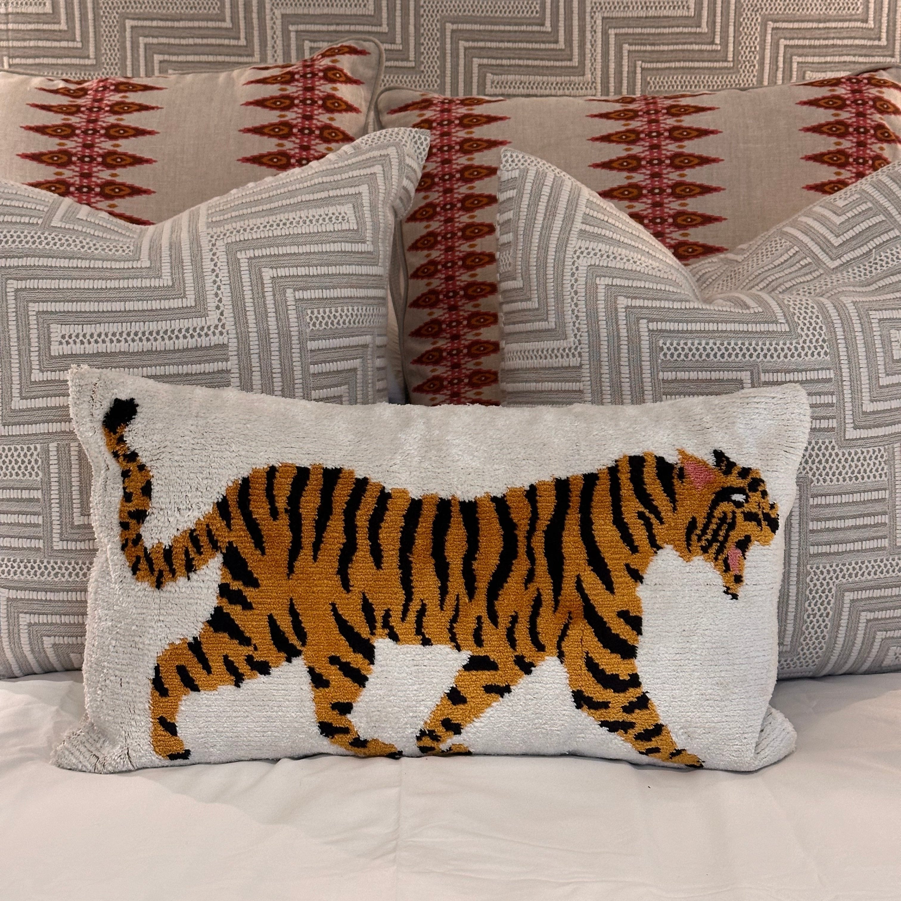 Jane Churchill Priya stripe large Scatter Cushion cover