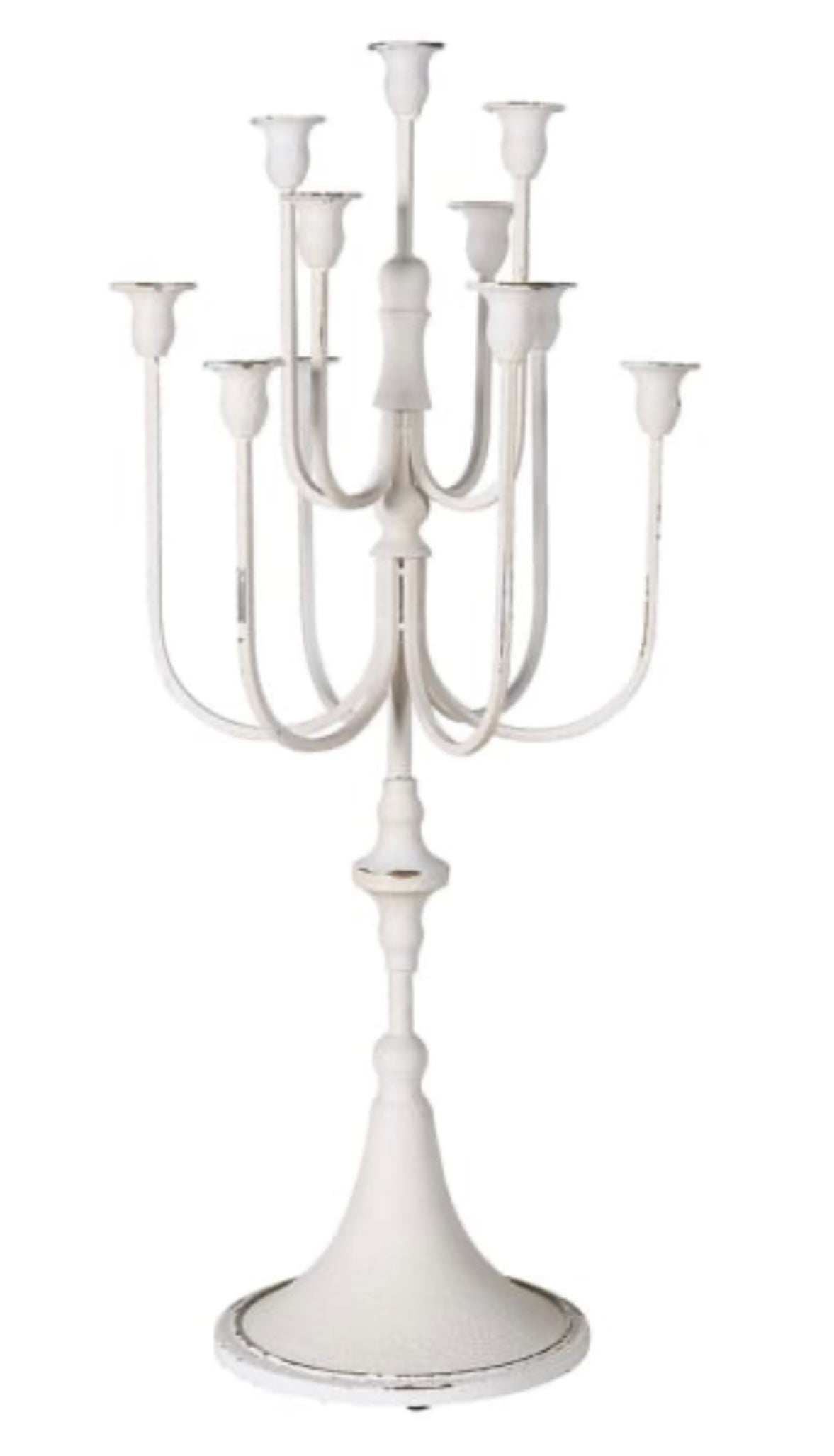 Antique Style White 11 Arm Candelabra