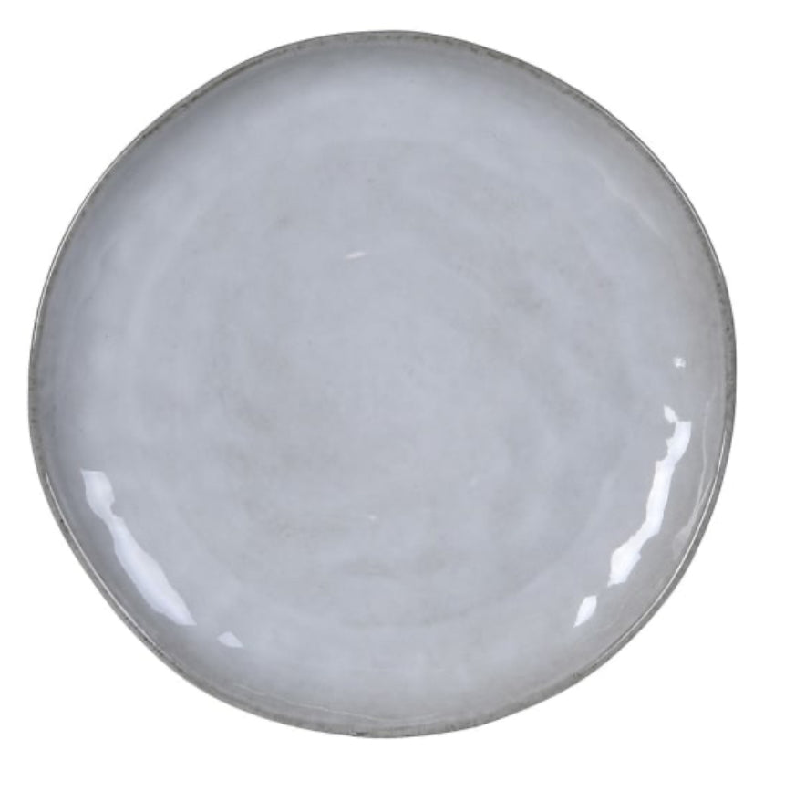 Set of 4 ceramic textured Dinner Plates