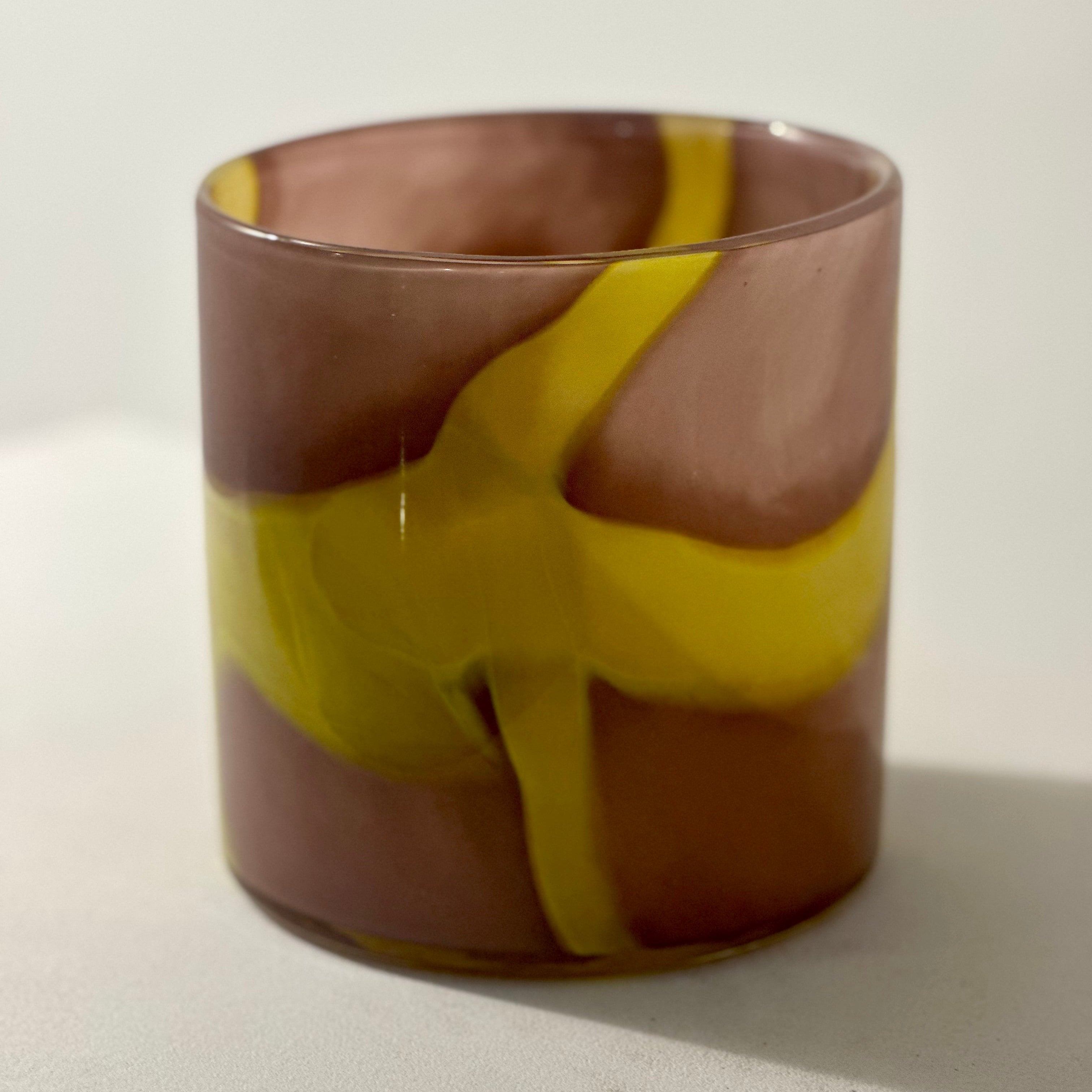 Glass pink cross Vase