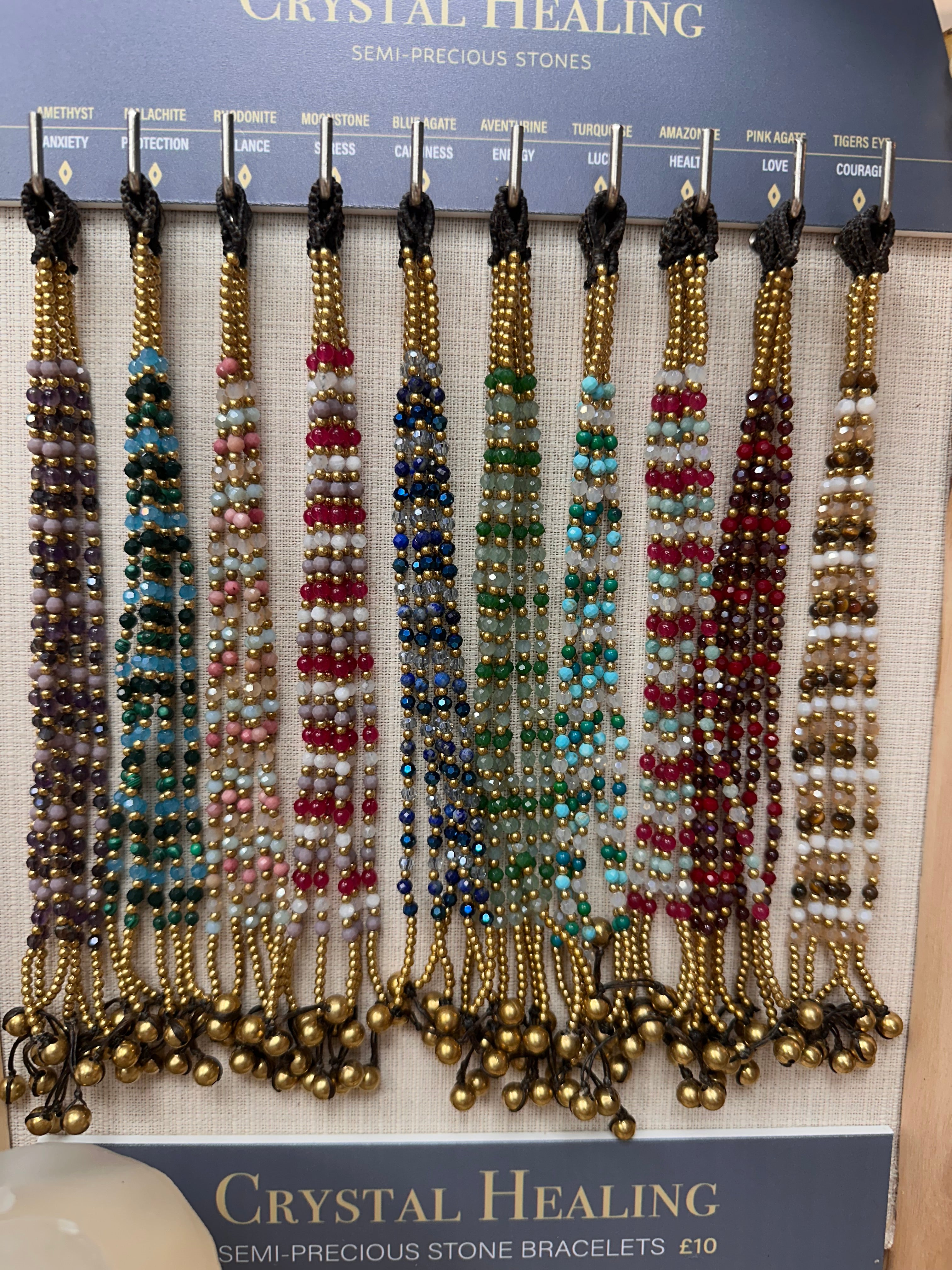 Crystal healing bracelets £10