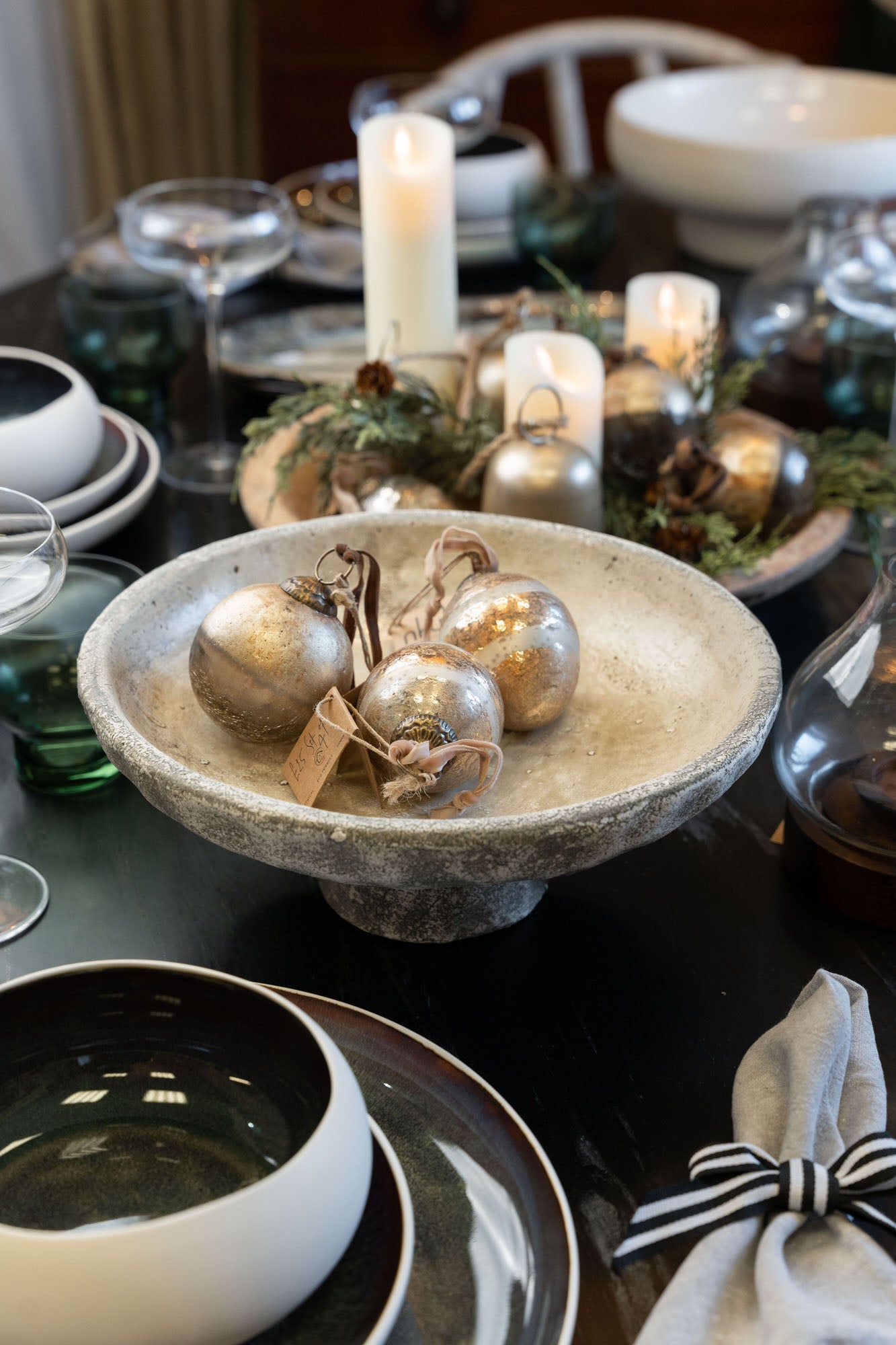 Earthy Distressed Footed Bowl