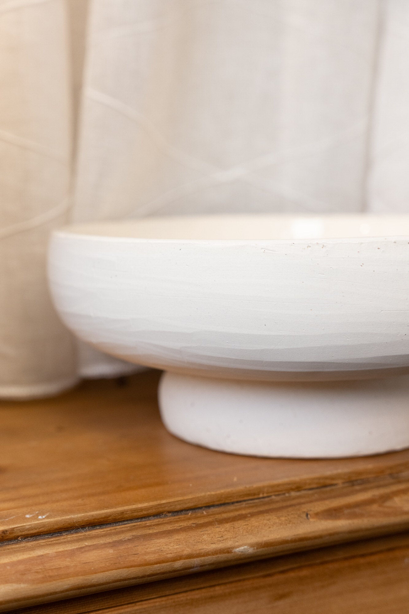 Cream Footed Decor Bowl