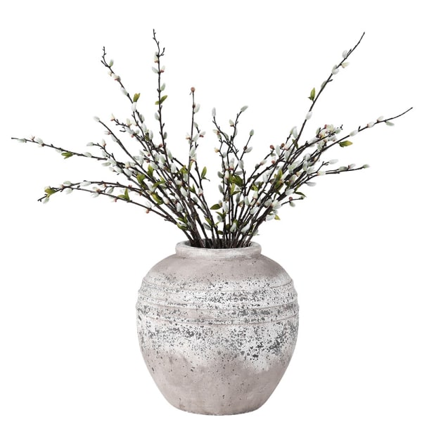 Distressed Textured Stone Vase