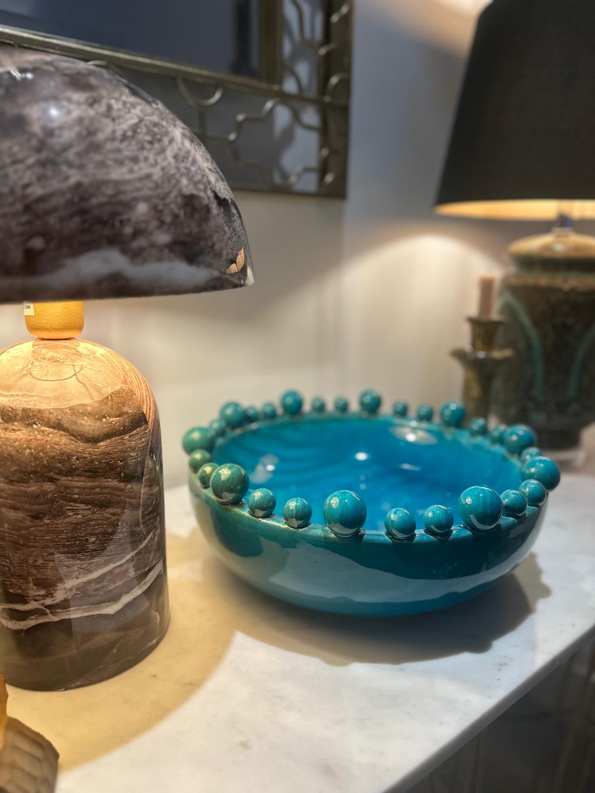 Aqua Bobble Edge Bowl
