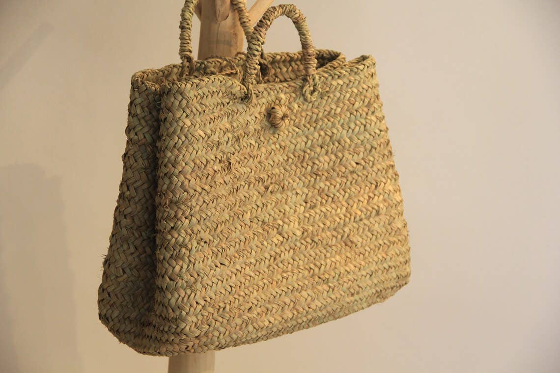 Moroccan Basket, French Baskets, Straw Natural Handbag