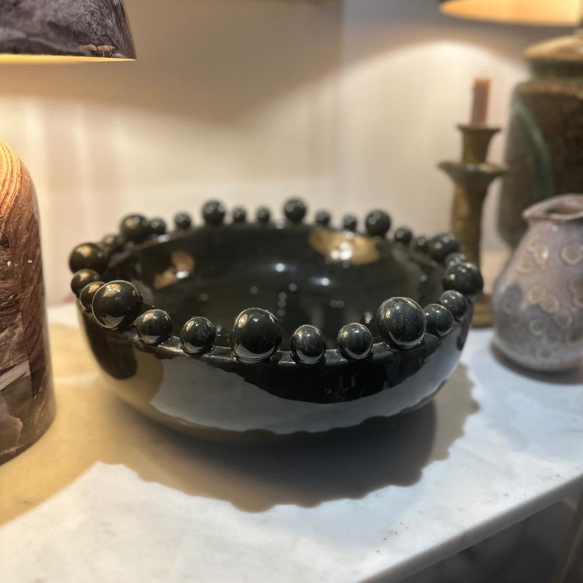 Black Bobble Edge Bowl