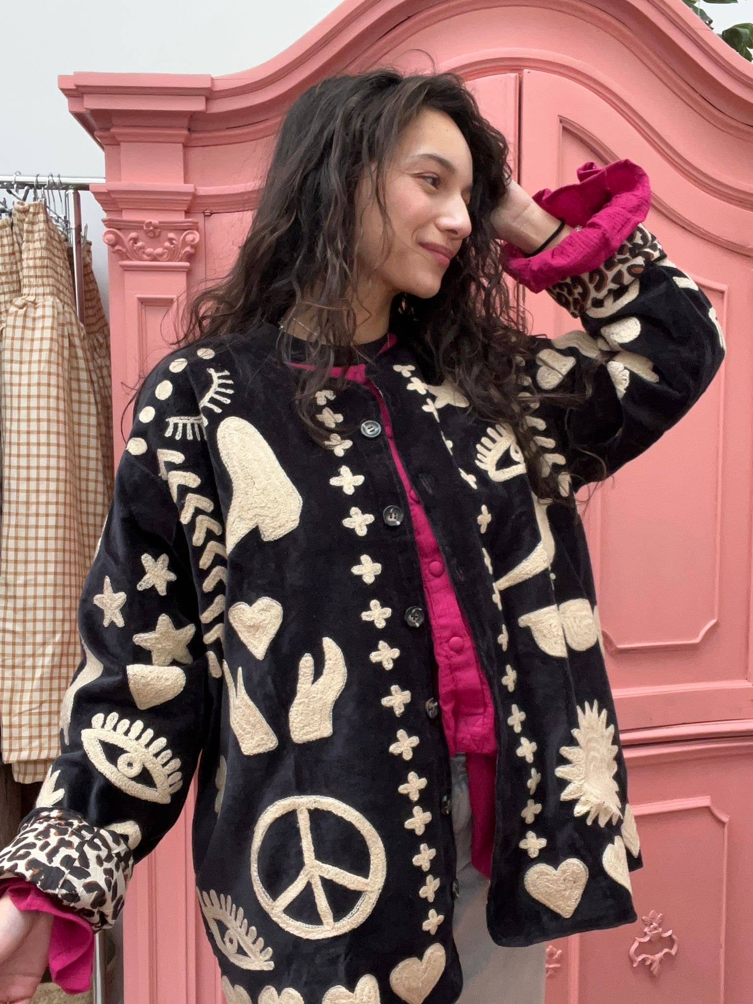 Velvet Jacket DREAM black