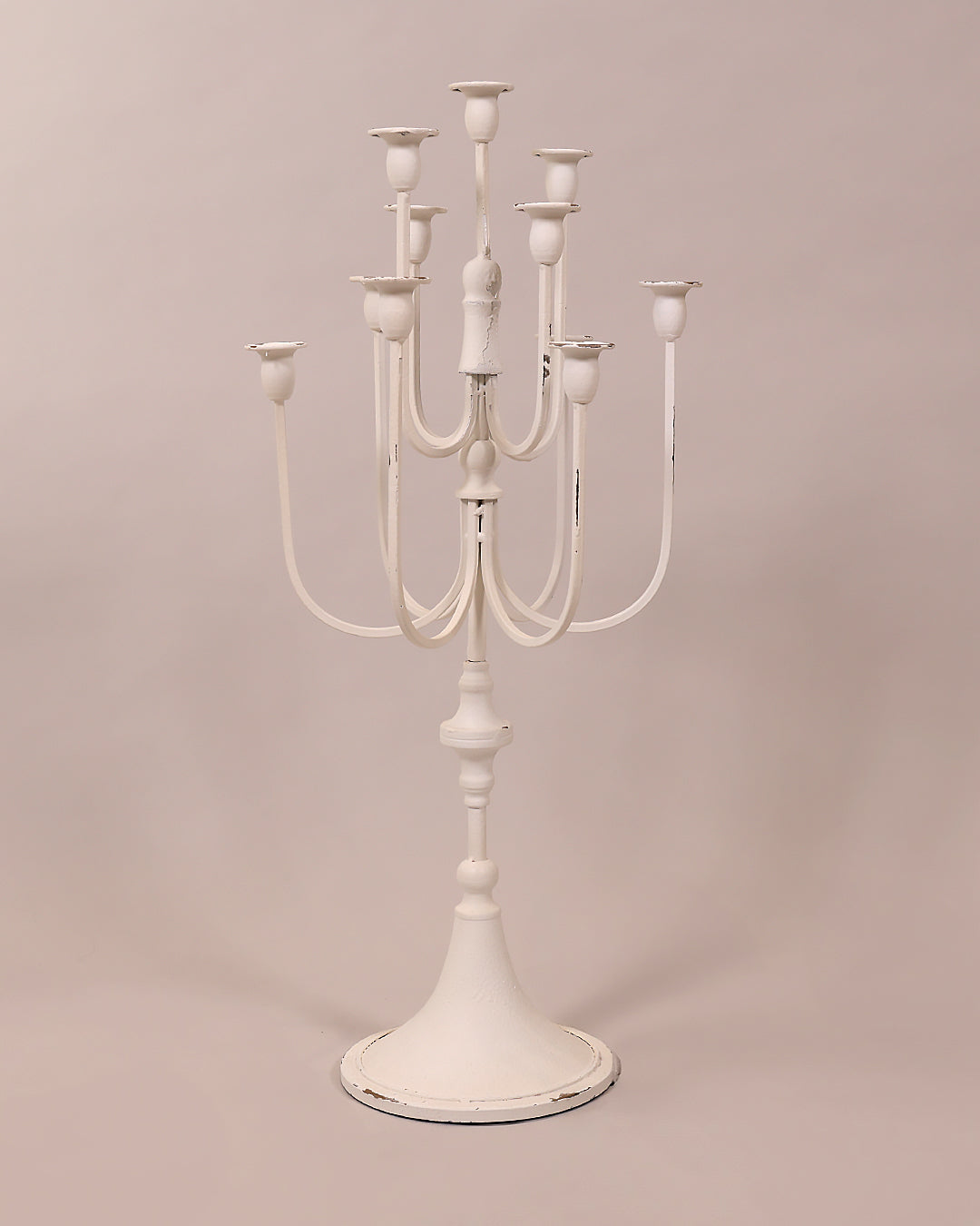 Antique Style White 11 Arm Candelabra