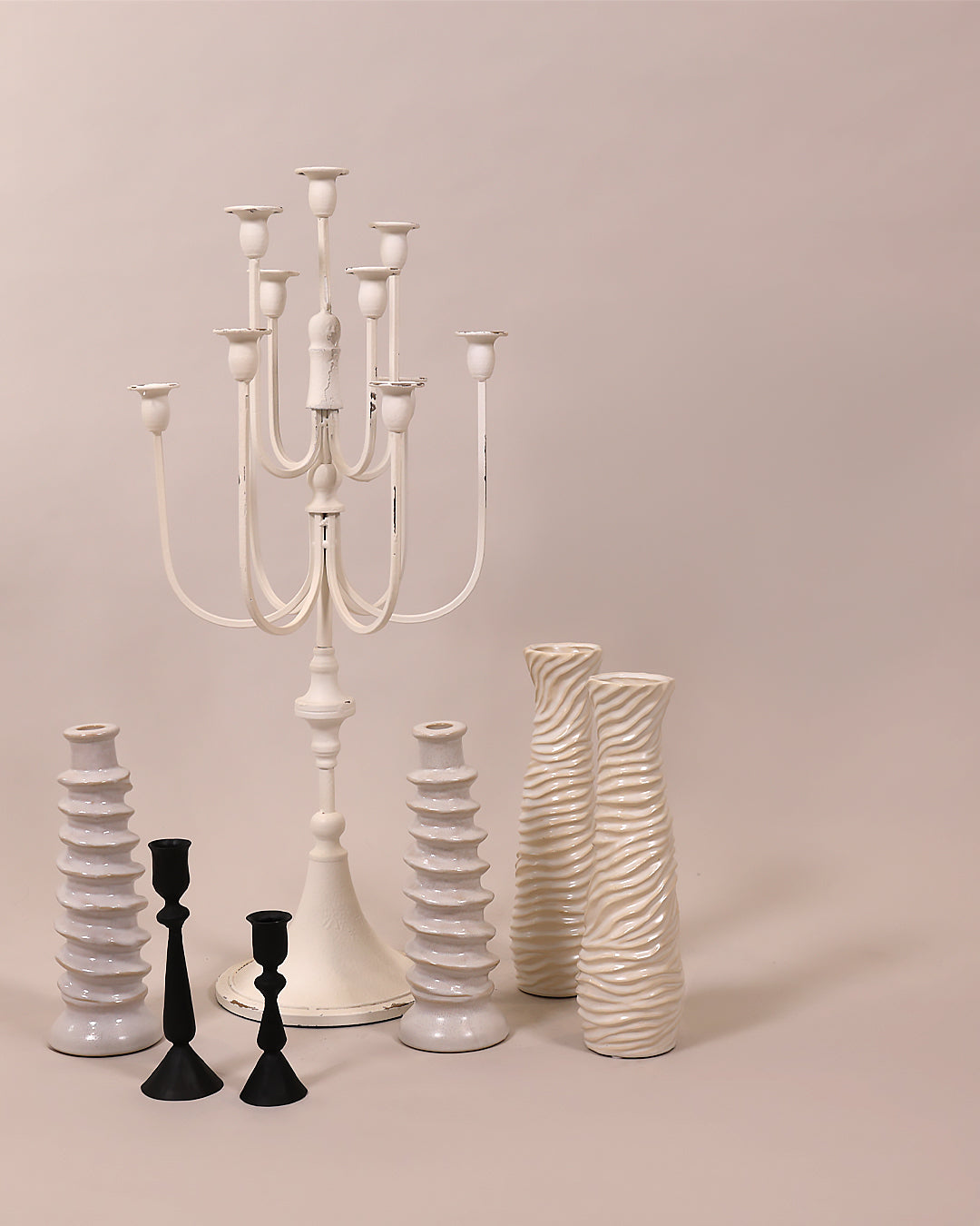 Antique Style White 11 Arm Candelabra