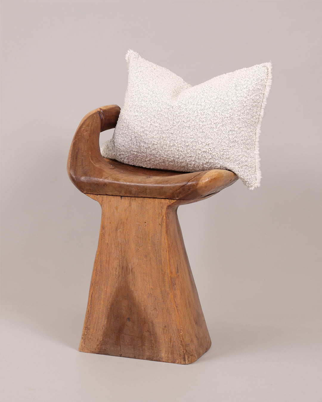 Cream Boucle Recentangle Cushion