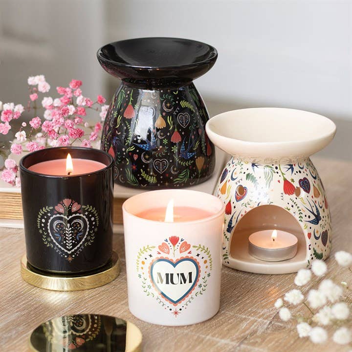 Mum Folk Heart French Tulip Mother's Day Candle