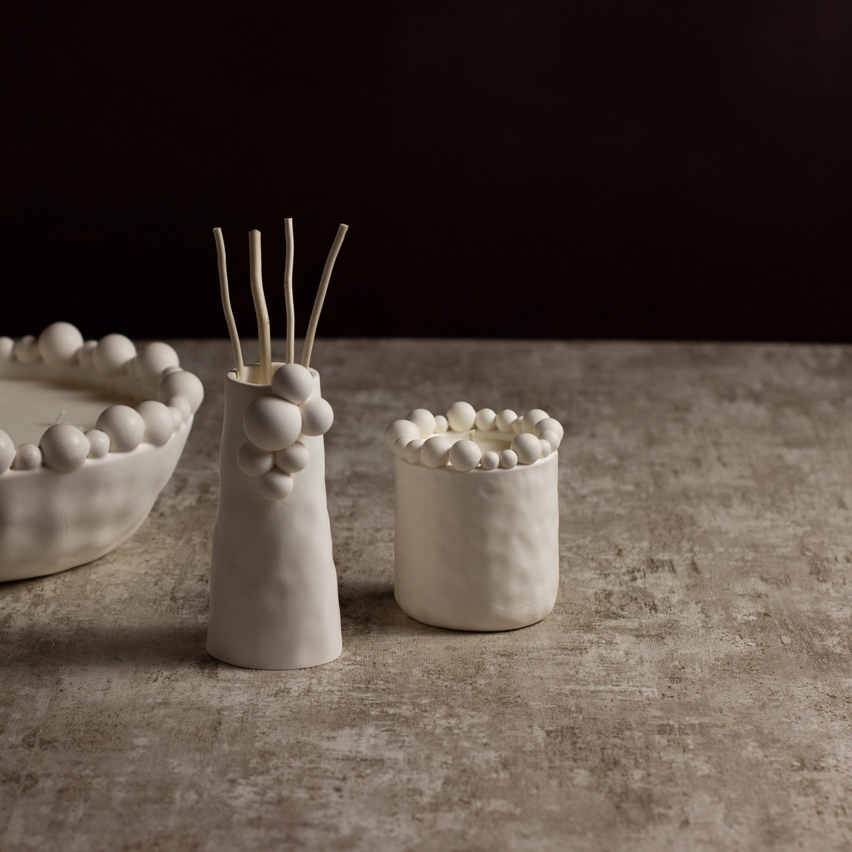 London Collective Beaded Candle - Amber Noir