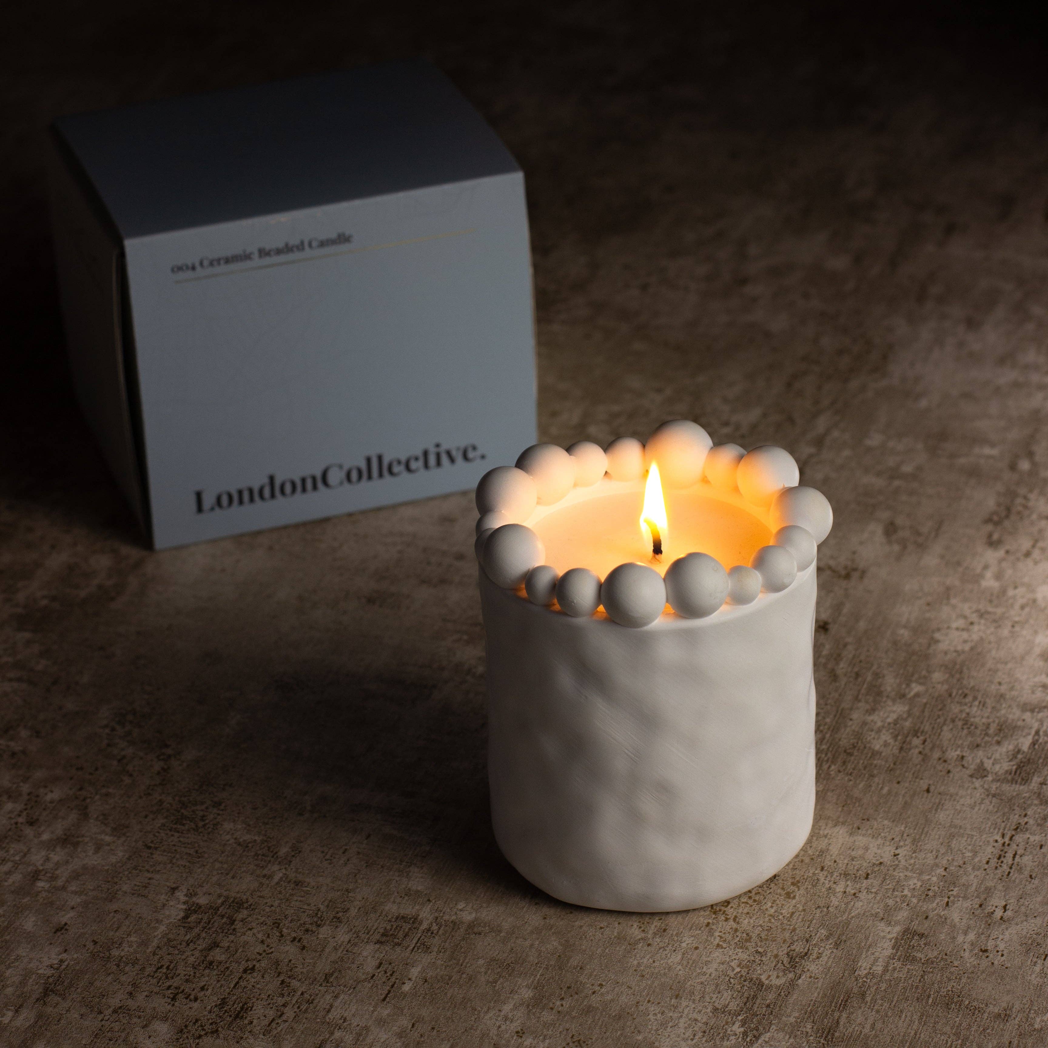 London Collective Beaded Candle - Amber Noir