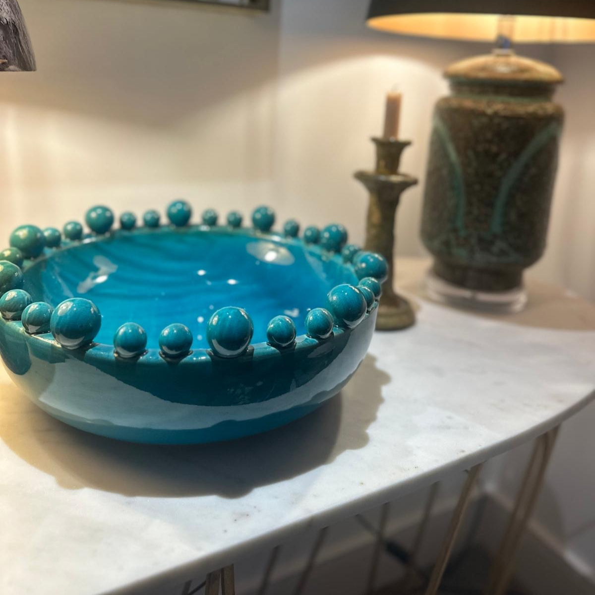 Aqua Bobble Edge Bowl