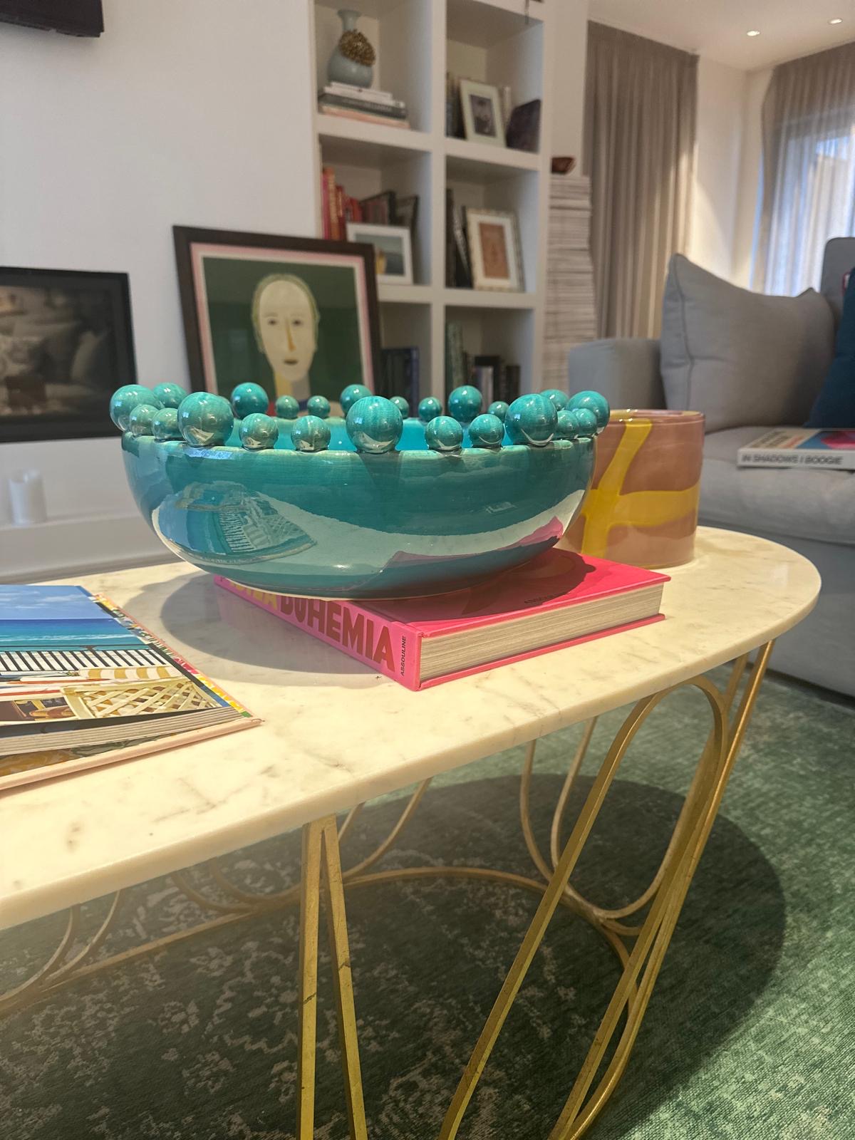 Aqua Bobble Edge Bowl