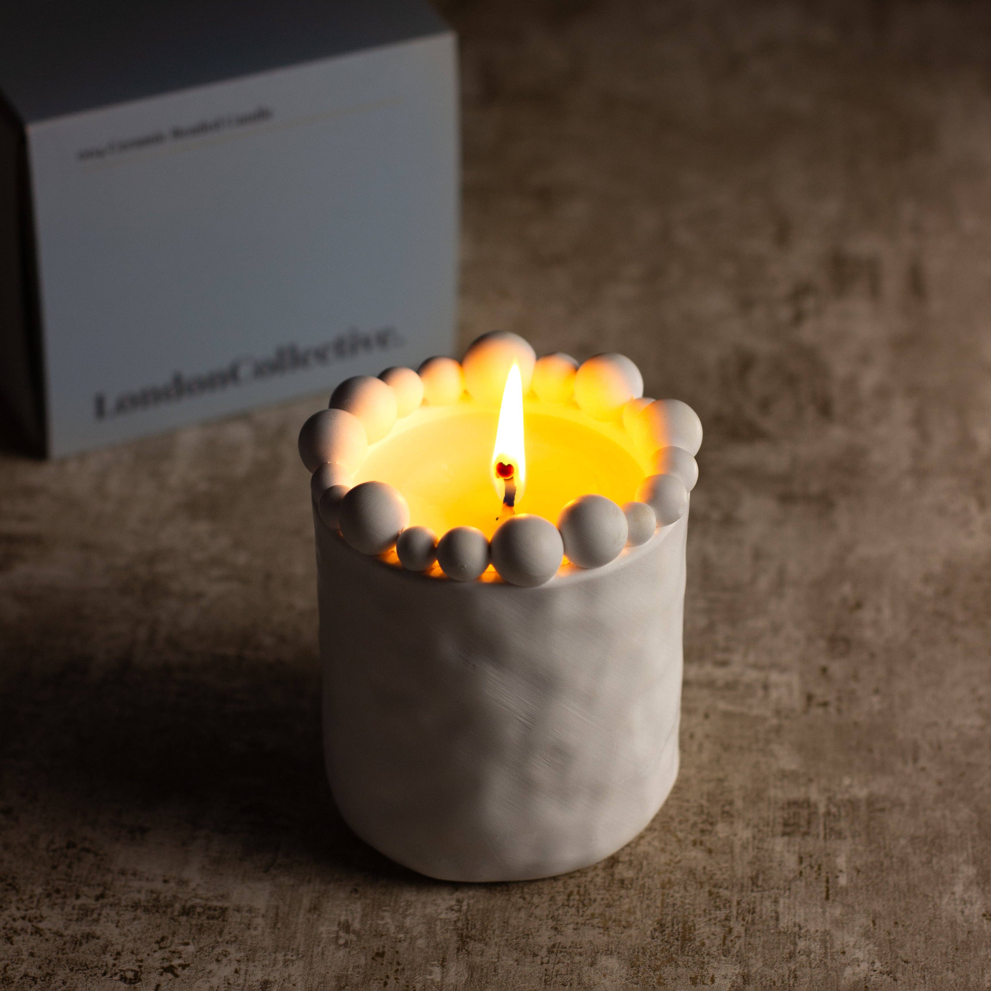 London Collective Beaded Candle - Amber Noir