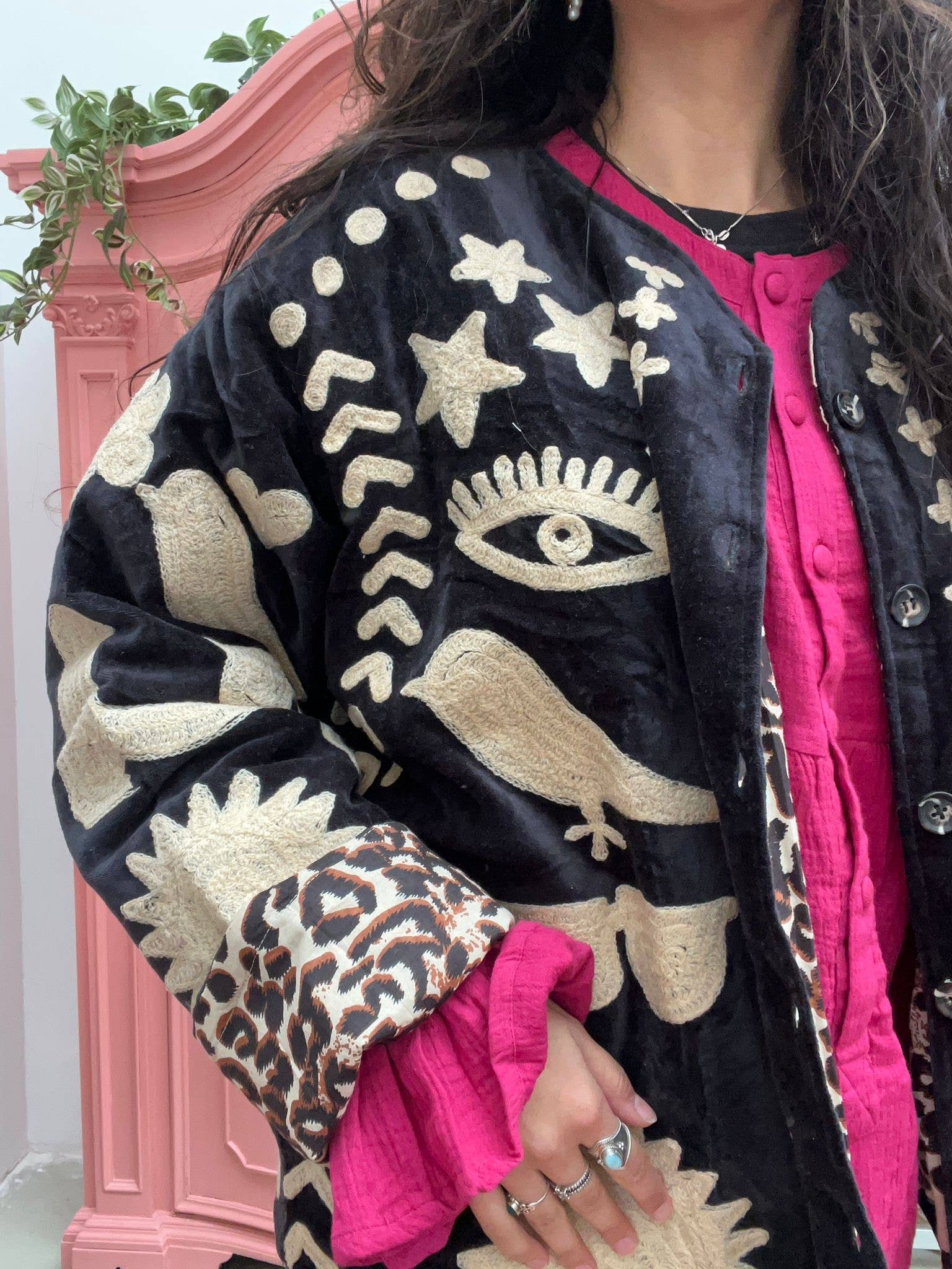 Velvet Jacket DREAM black