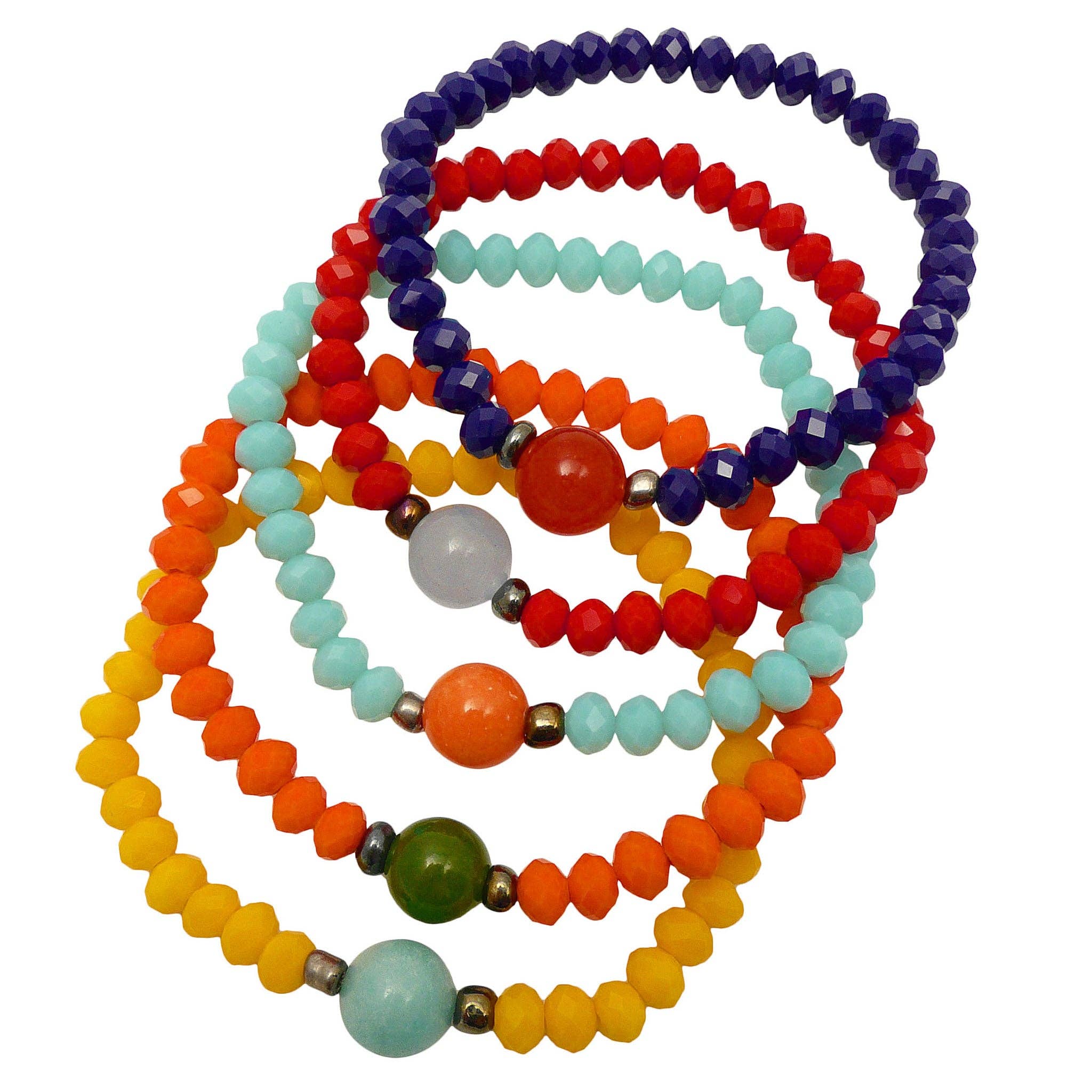 Orange Green crystal bracelet