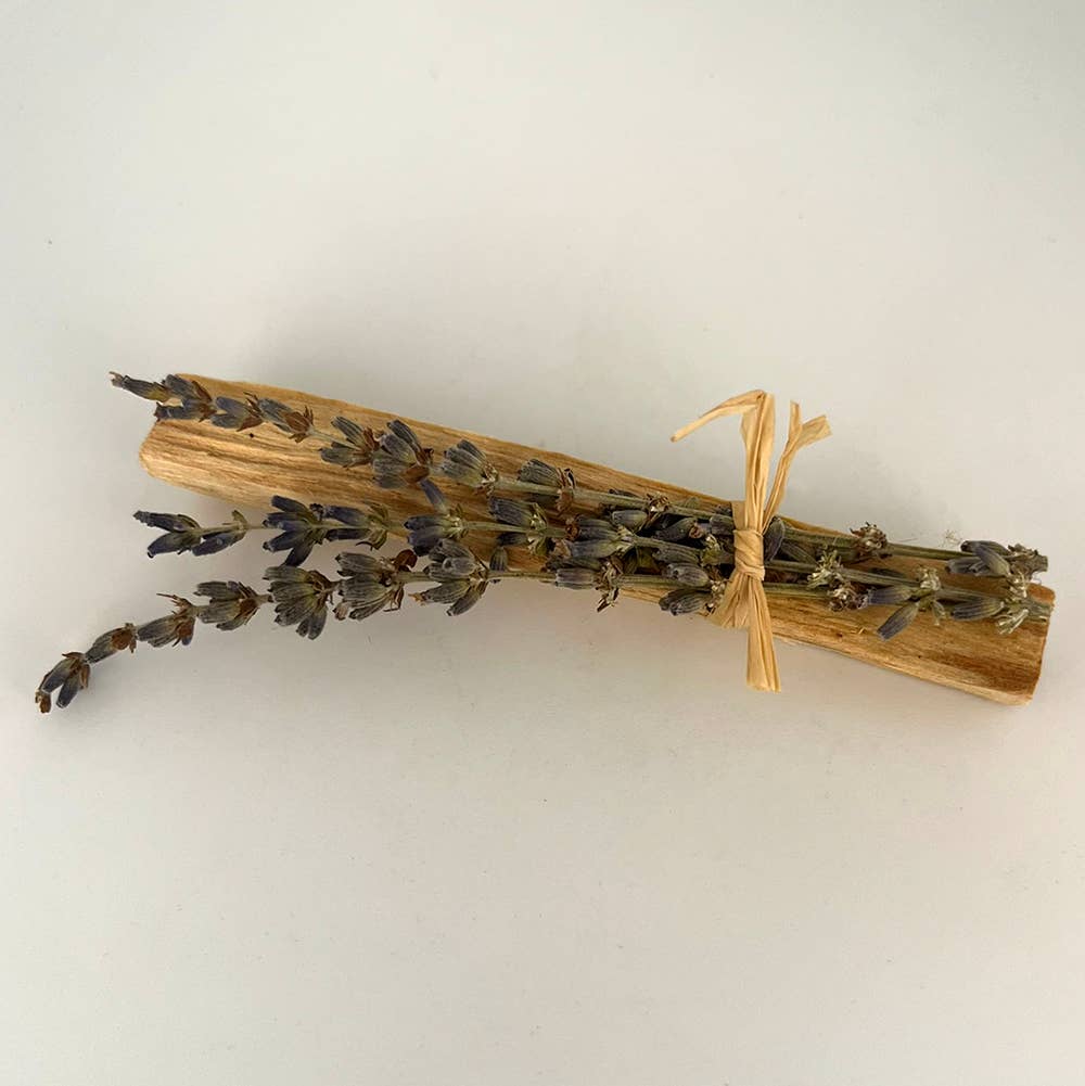 Mini Smudge Cluster, Palo Santo with Lavender 4"