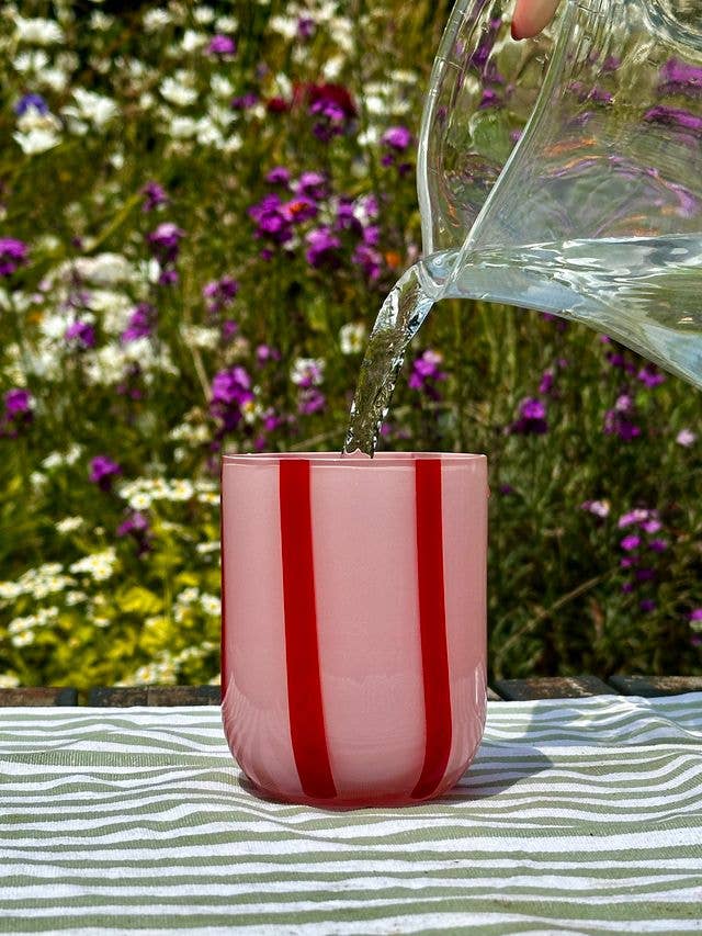 Atina Glassware - Pink & Red