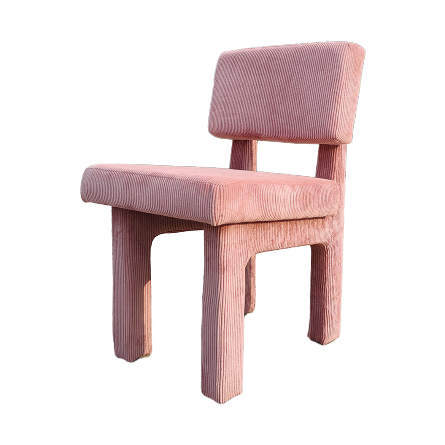 Victor ribbed velvet chair pink W52 D45 H78 cm