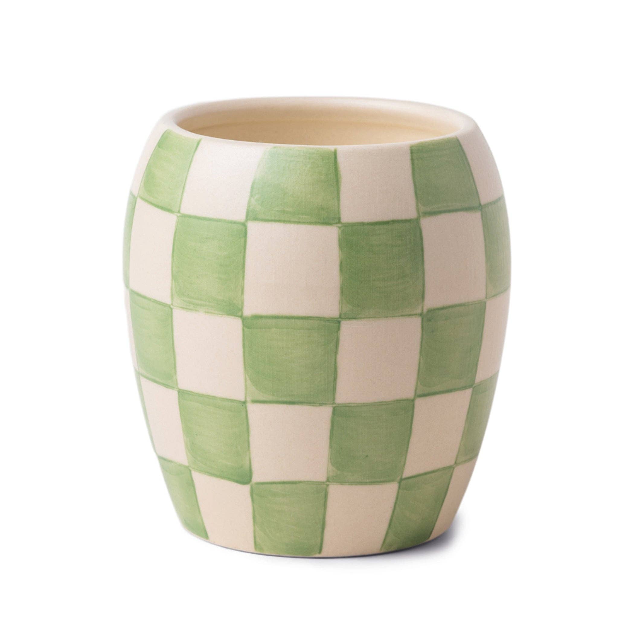 Paddywax Checkmate Porcelain Candle - Sage - Cactus Flower