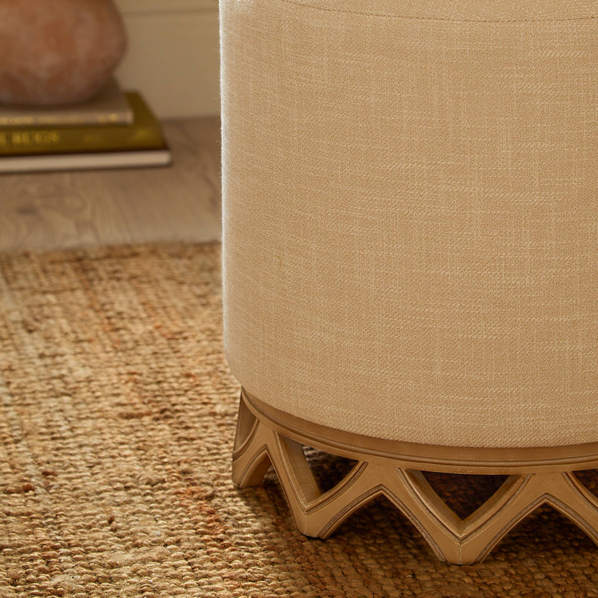 Clara Footstool Oak: Oak / 45.5 x 43 x 43cm