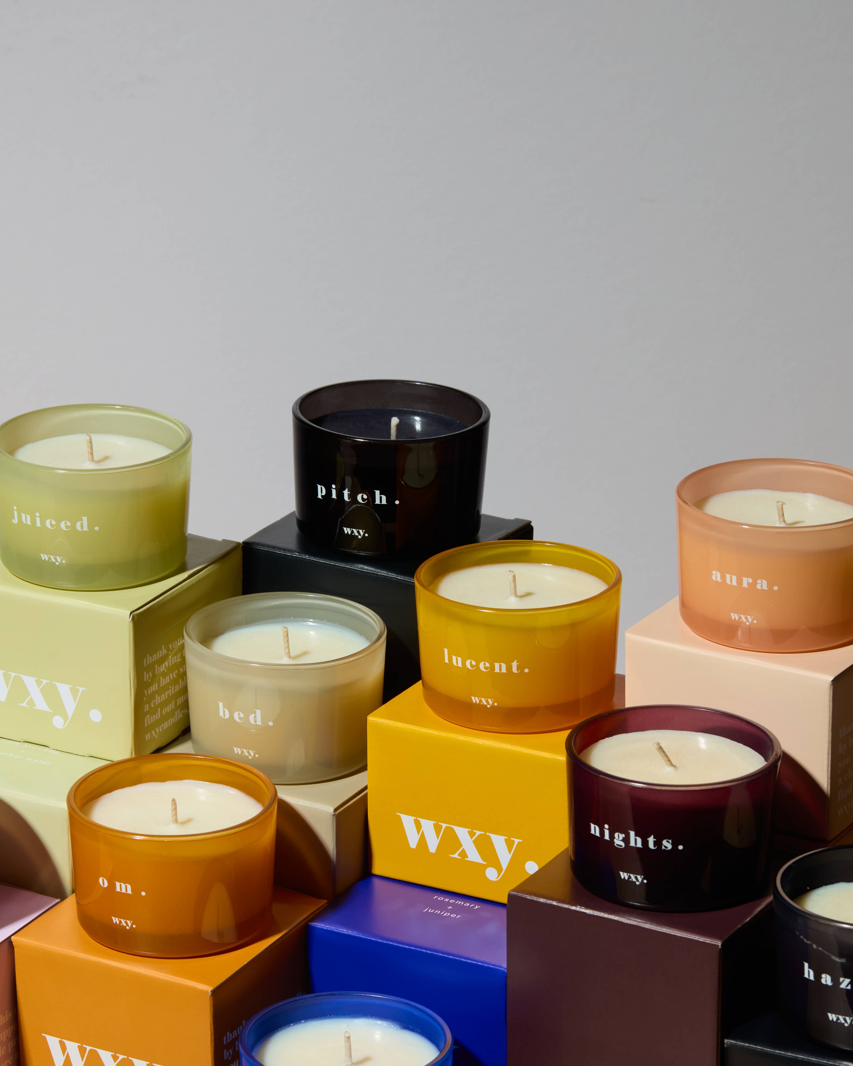 WXY.  Nights 3oz Candle - Bourbon Sugar + Tobacco Leaf