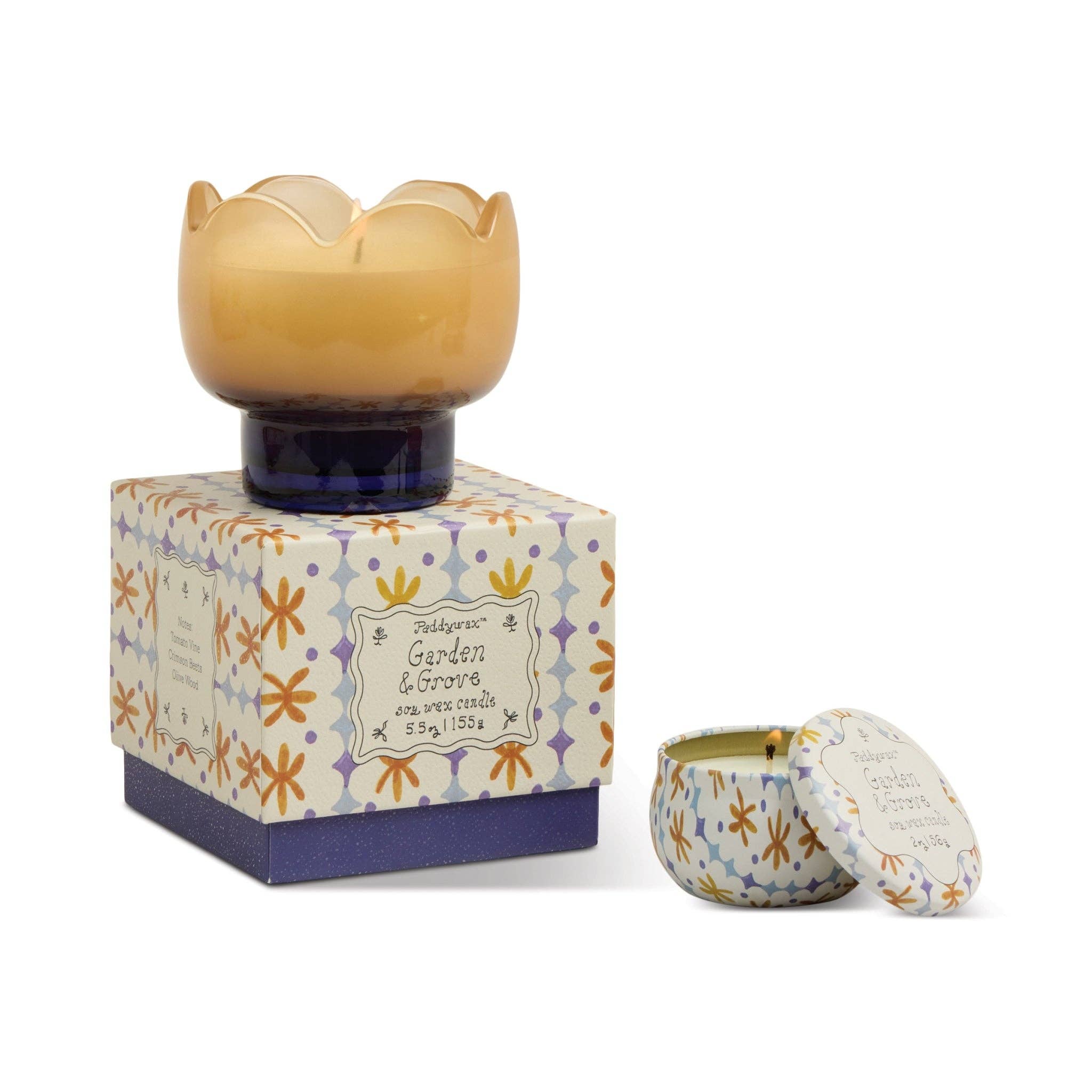 Paddywax Tulip Glass Candle - Garden & Grove