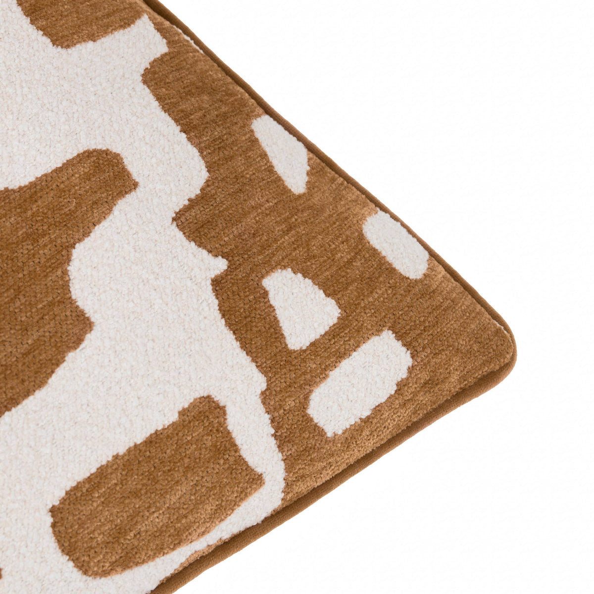 Caval Boucle Jacquard Cushion Bronze: Bronze / Feather Filled / 50 x 50cm