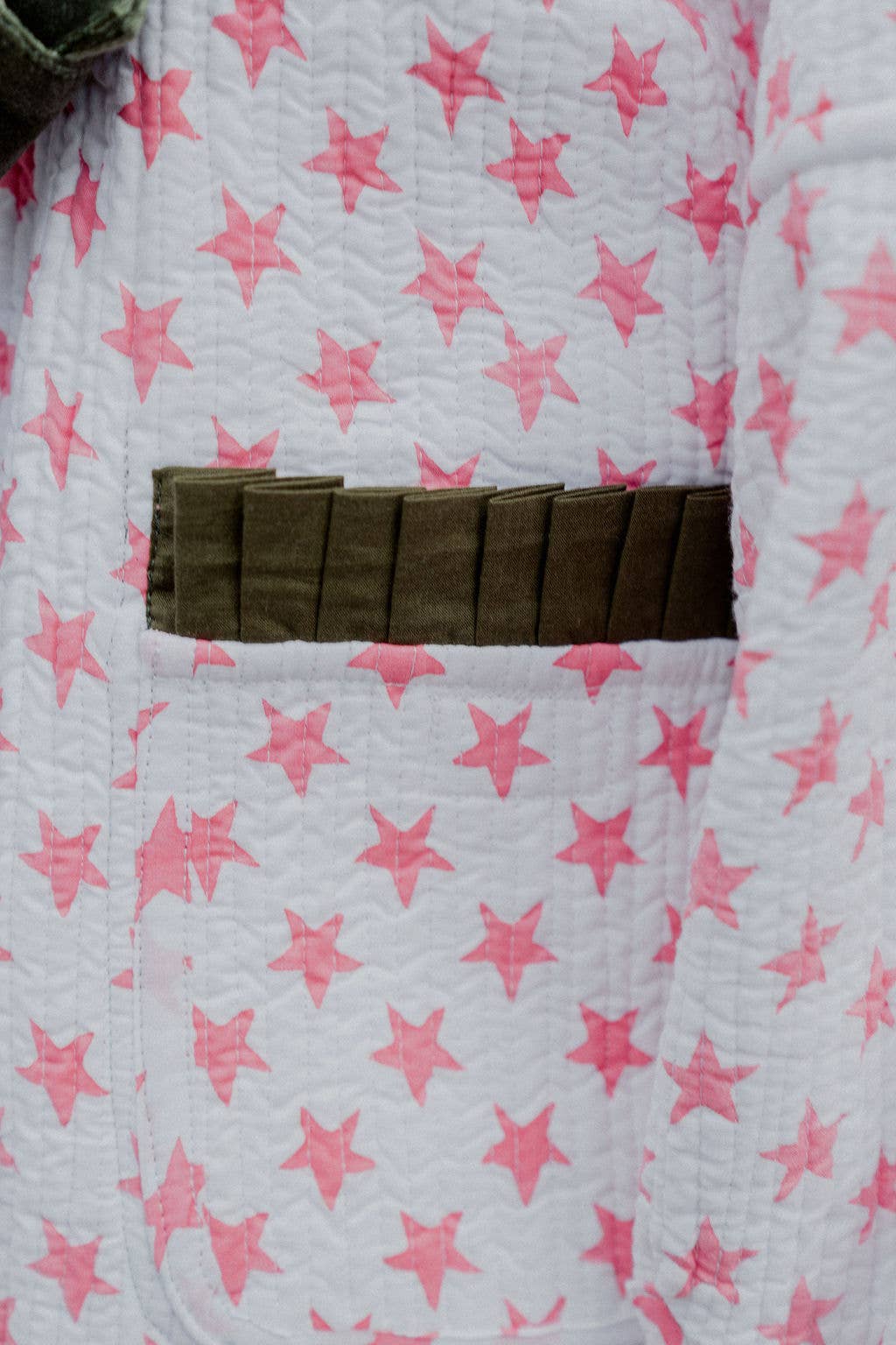 Twizzell Reversible Jacket - Yellow/Green Floral with Pink Star Reverse