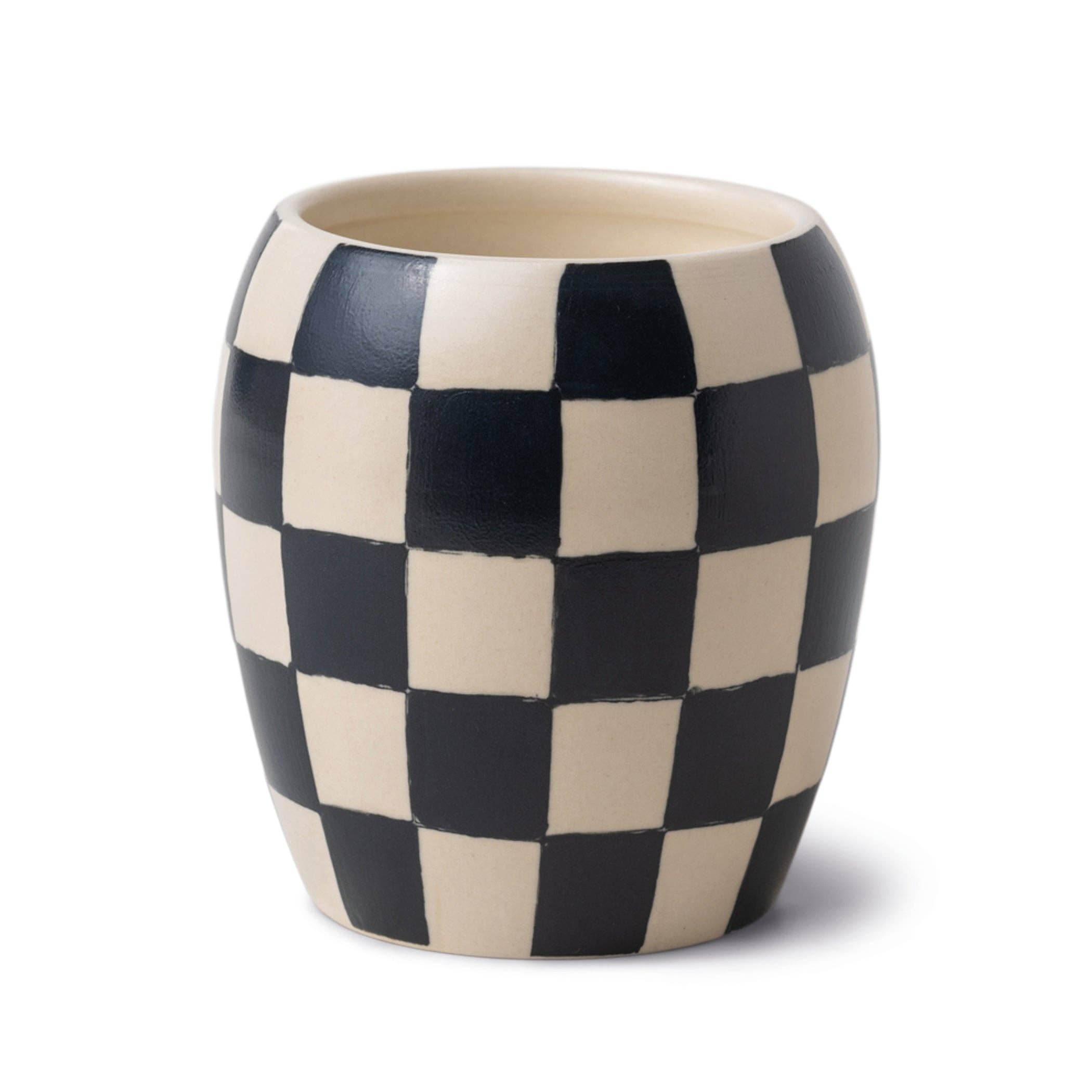 Paddywax Checkmate Porcelain Candle - Black - BlackFig&Olive