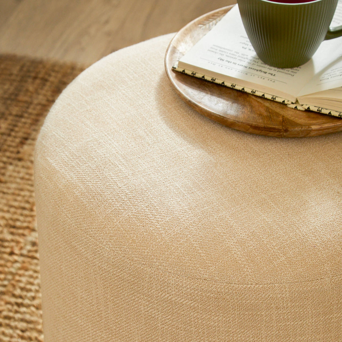 Clara Footstool Oak: Oak / 45.5 x 43 x 43cm