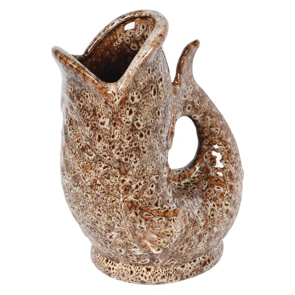 Brown Speckled Fish Jug