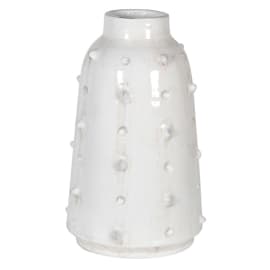 White distressed Textured Vase