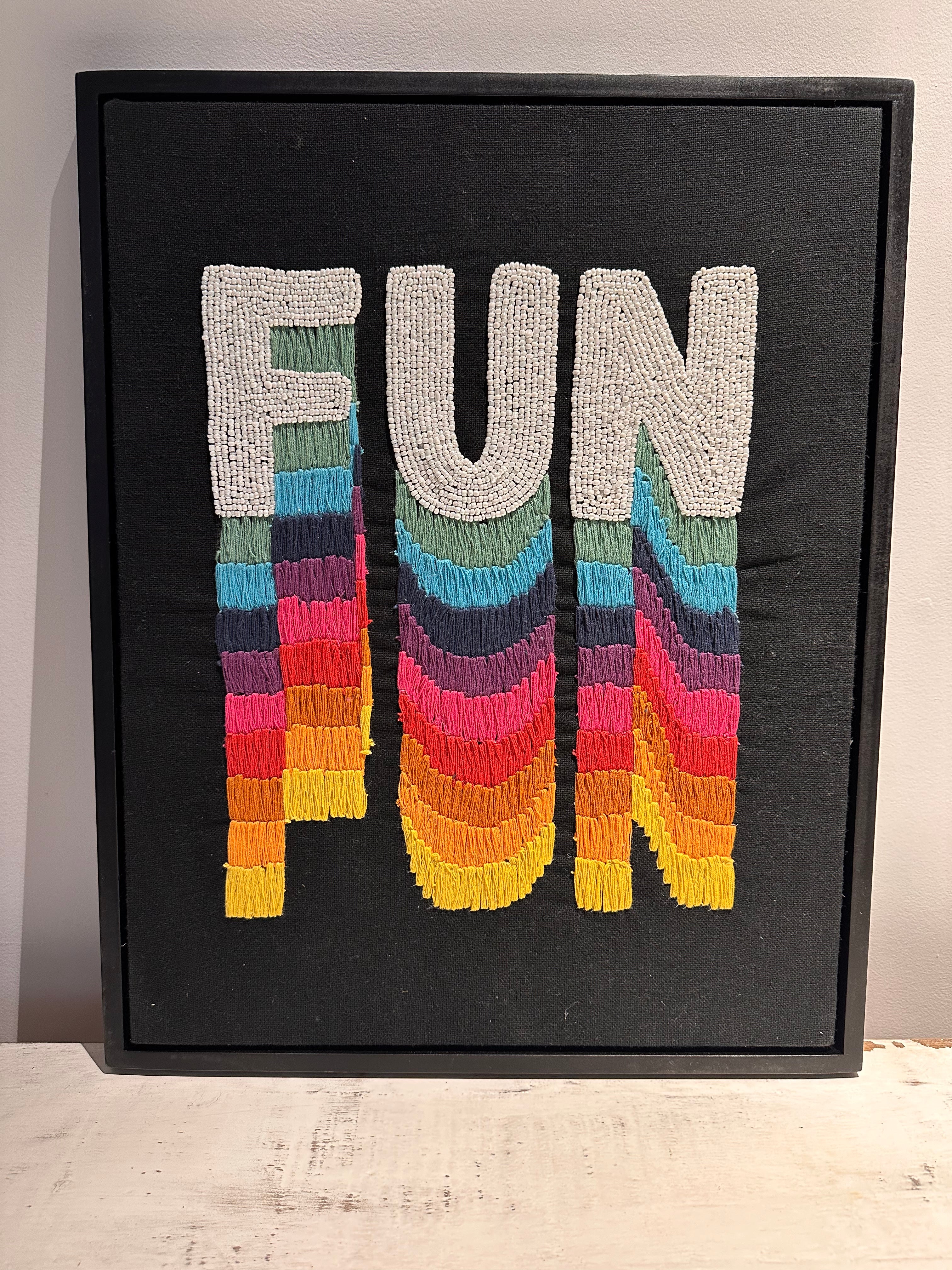 Embroidered ‘fun’ Art Work